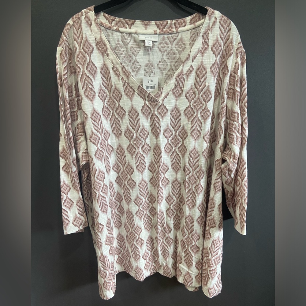 Plus Size J. Jill V-Neck Ikat Tunic
